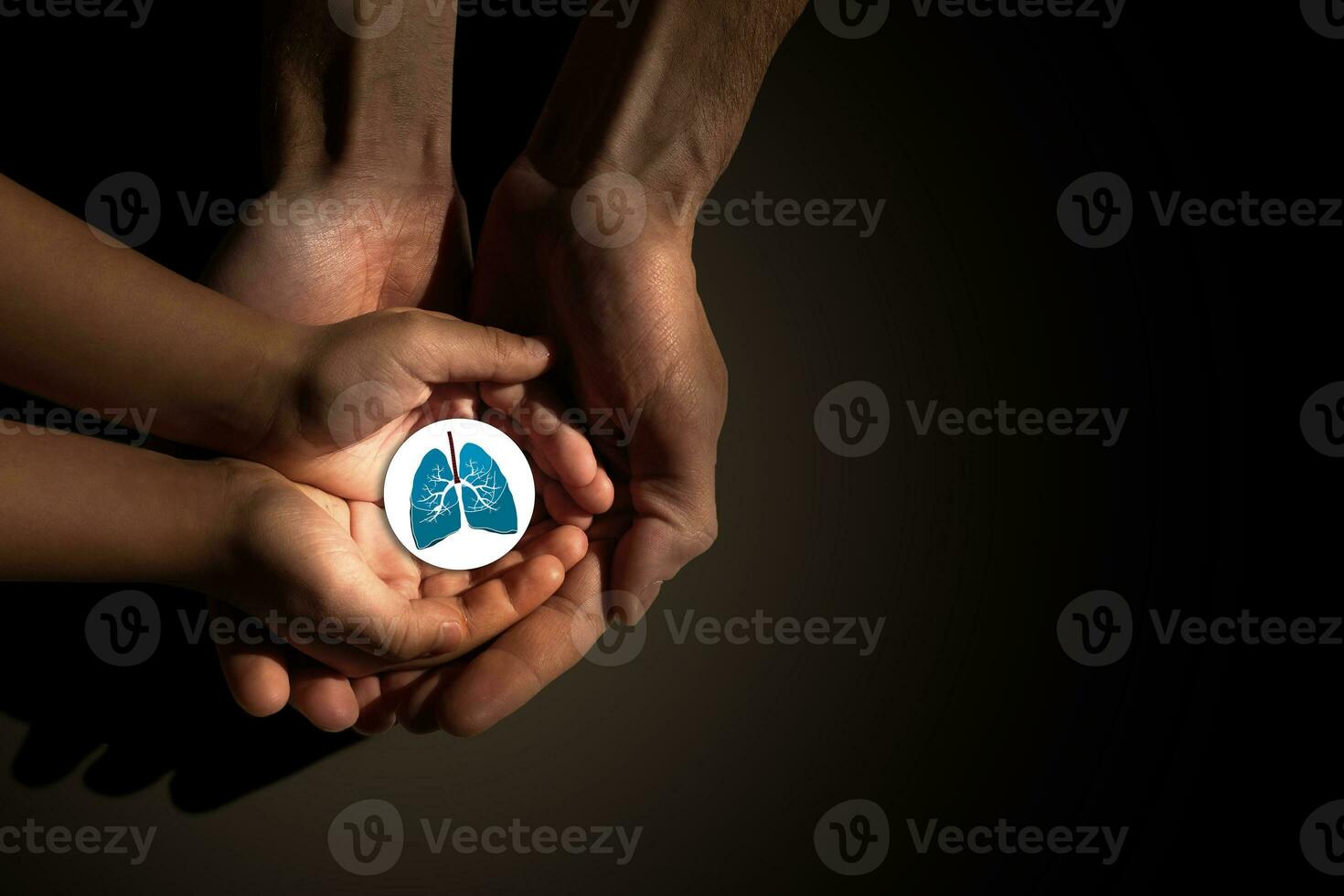 Adult and child hands holding lung, world tuberculosis day, world no tobacco day, lung cancer, coronavirus covid-19, Pulmonary hypertension, Pneumonia, copd, eco air pollution,organ donation concept photo
