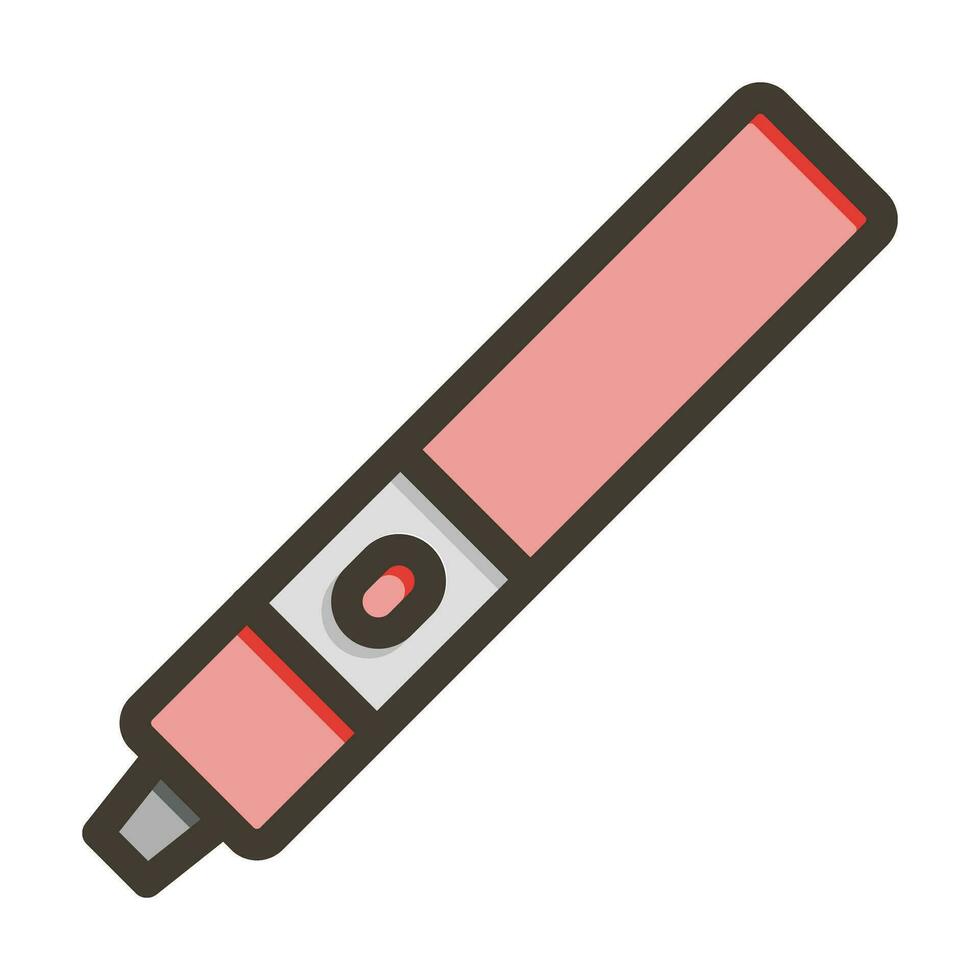 Electronic Cigarette Vector Thick Line Filled Colors Icon For Personal And Commercial Use.
