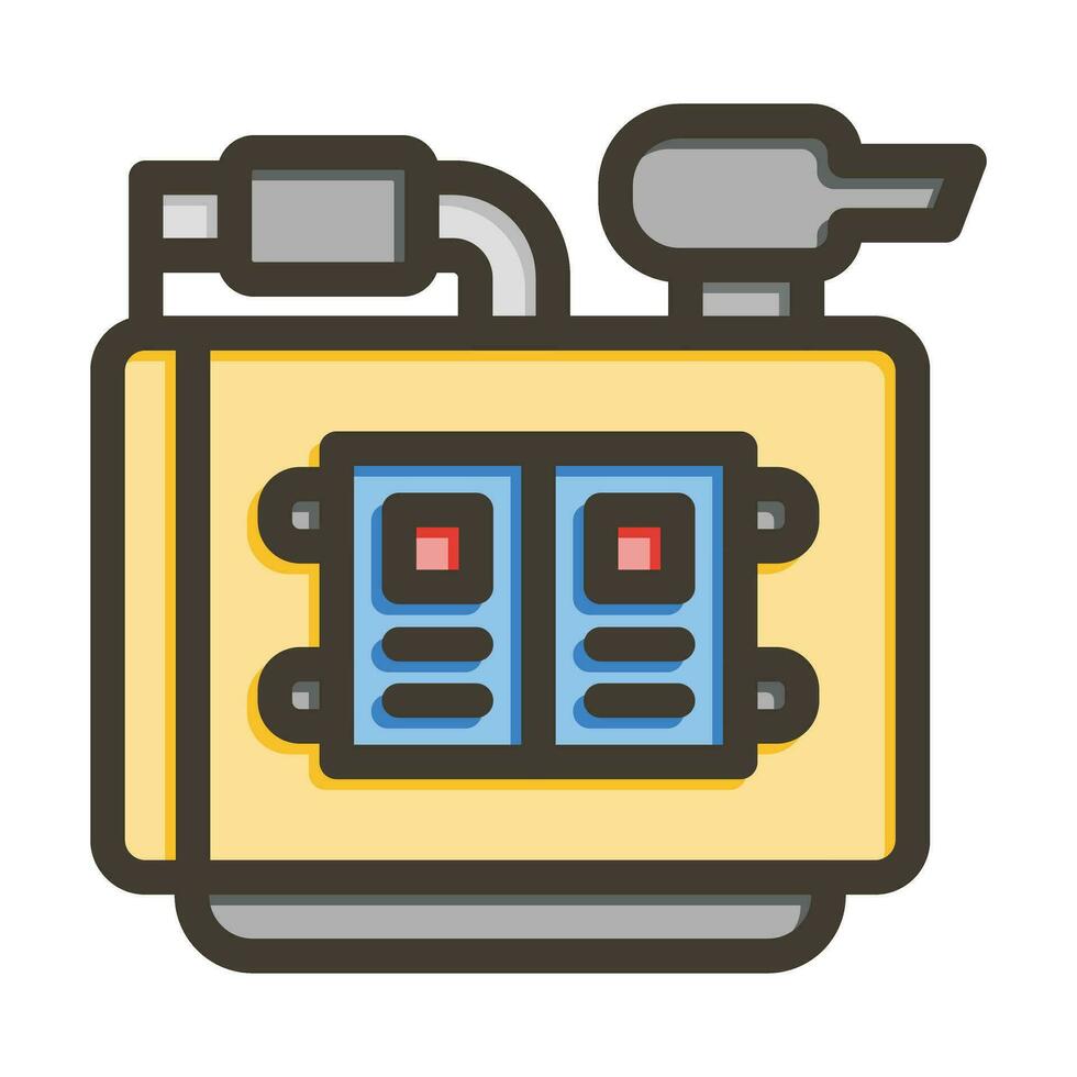 Generator Vector Thick Line Filled Colors Icon For Personal And Commercial Use.