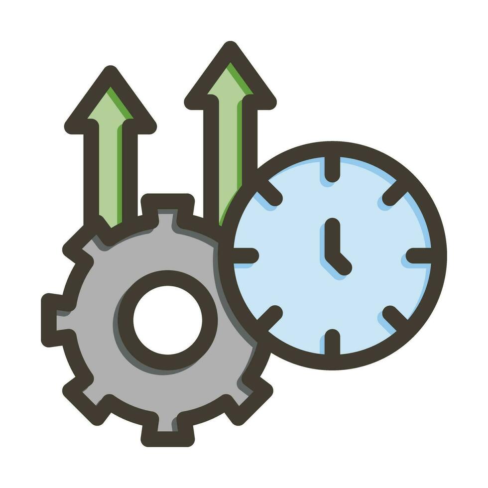 Productivity Vector Thick Line Filled Colors Icon For Personal And Commercial Use.