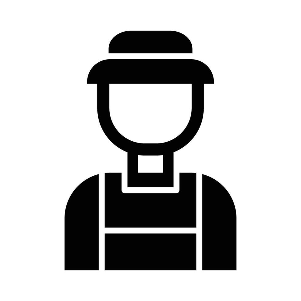 Farmer Vector Glyph Icon For Personal And Commercial Use.