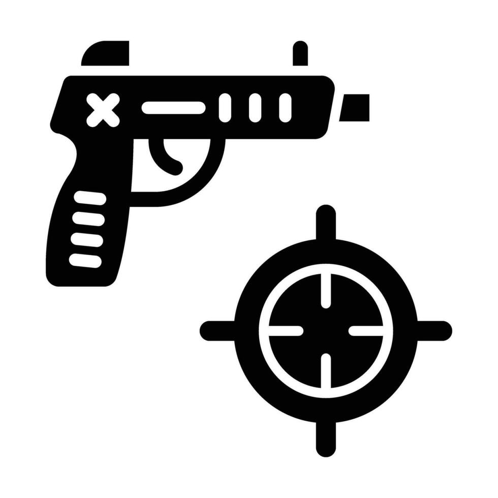 Shooting Vector Glyph Icon For Personal And Commercial Use.