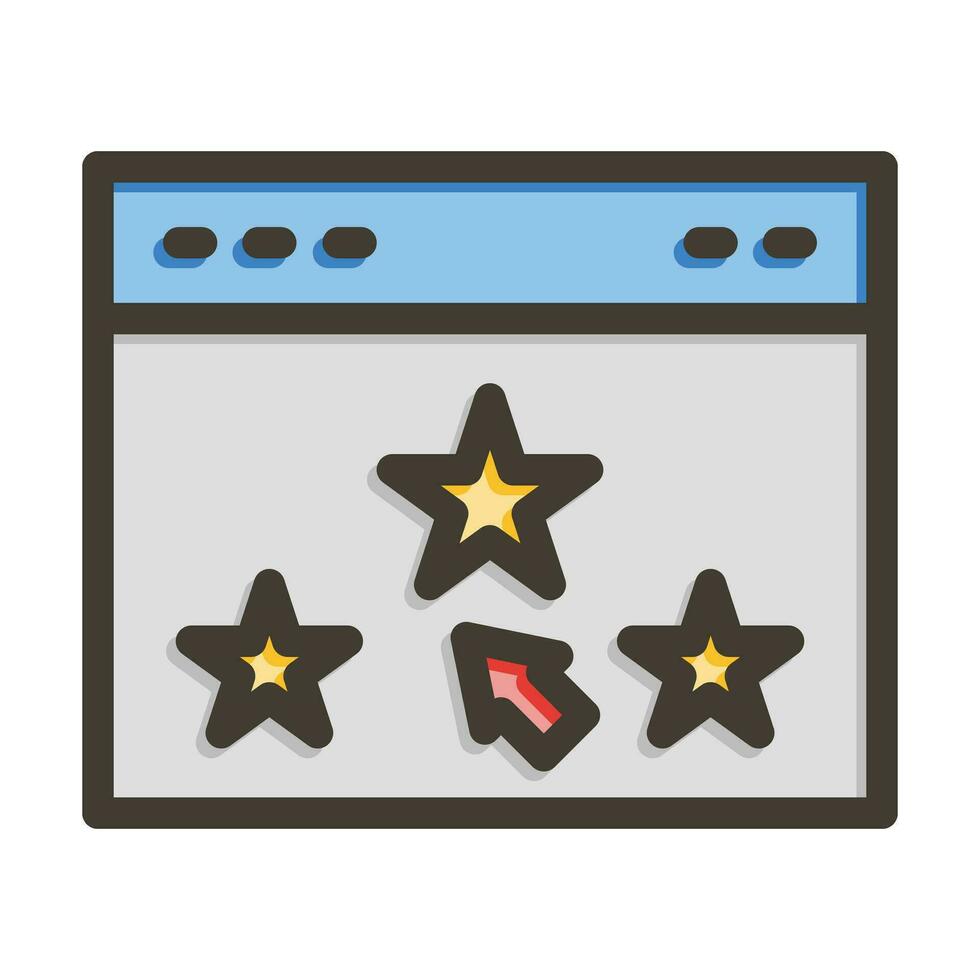 Rate Vector Thick Line Filled Colors Icon For Personal And Commercial Use.