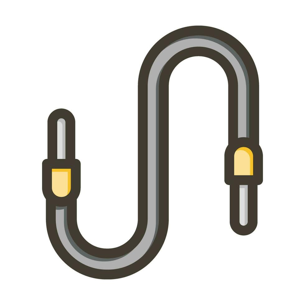 Sound Cable Vector Thick Line Filled Colors Icon For Personal And Commercial Use.