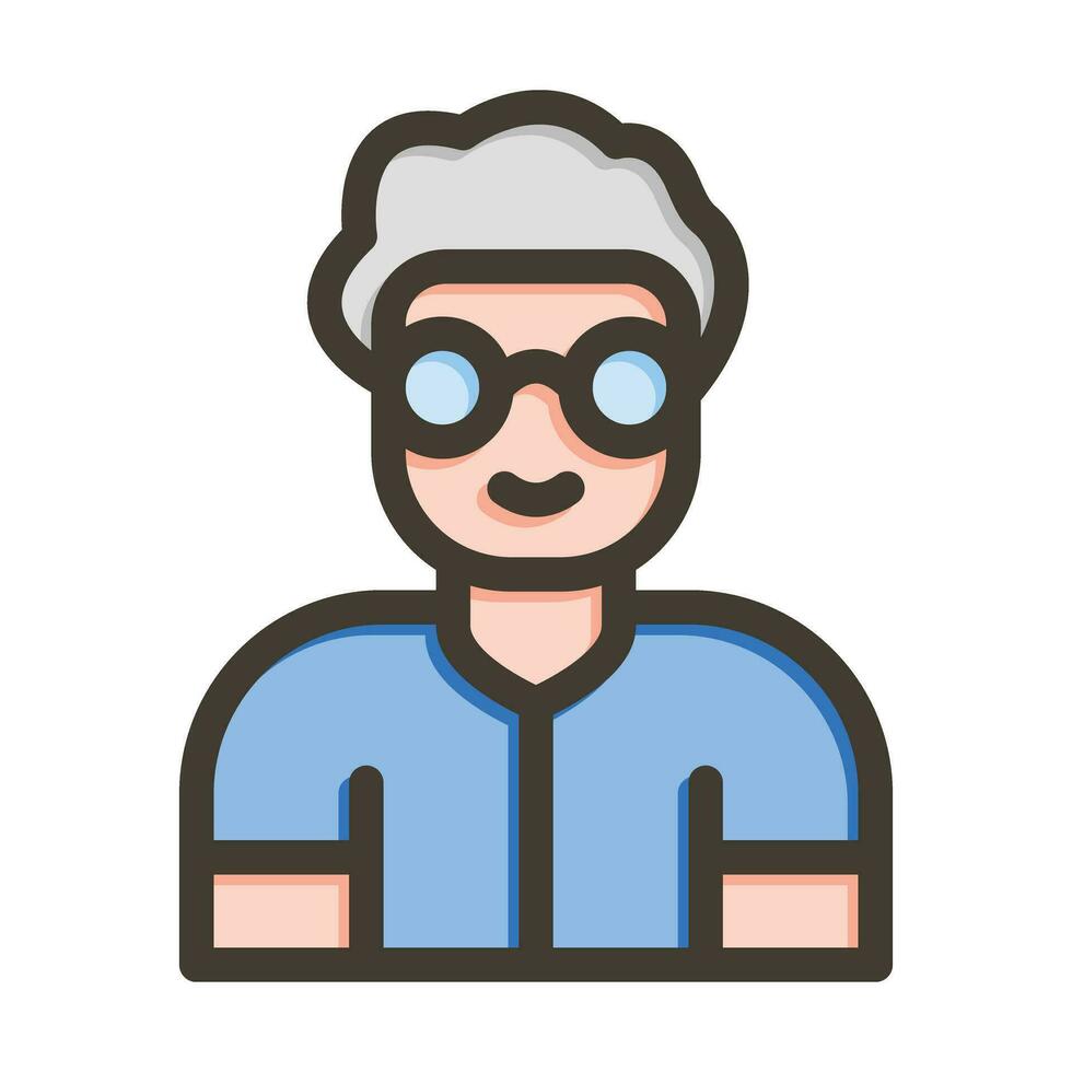 Nerd Vector Thick Line Filled Colors Icon For Personal And Commercial Use.