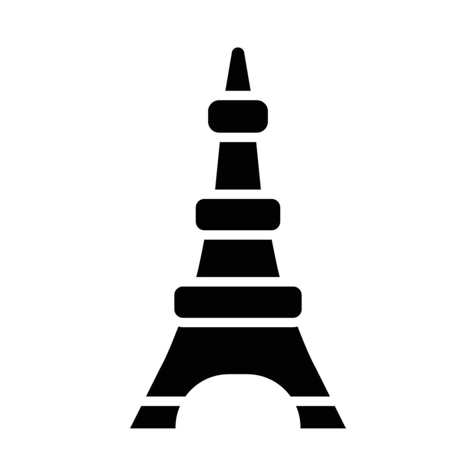 eiffel torre vector glifo icono para personal y comercial usar.