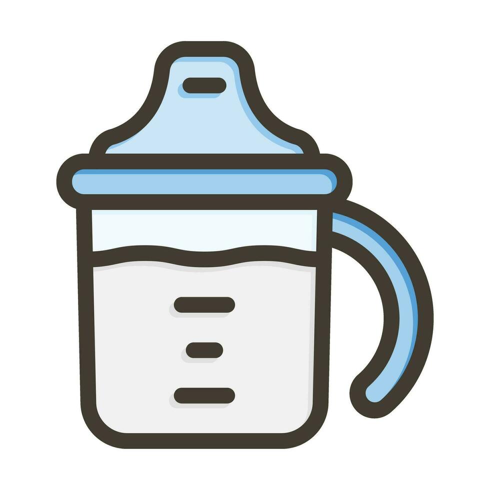 sorbiendo taza vector grueso línea lleno colores icono para personal y comercial usar.