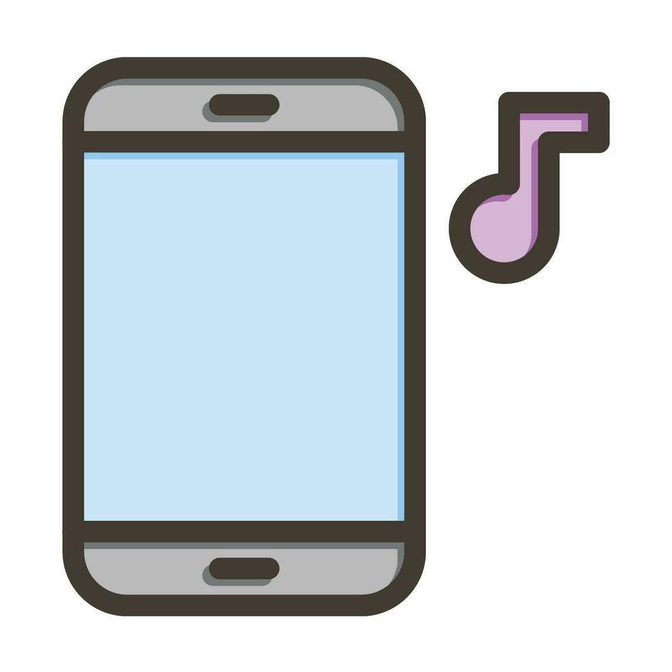 Phone Vector Thick Line Filled Colors Icon For Personal And Commercial Use.