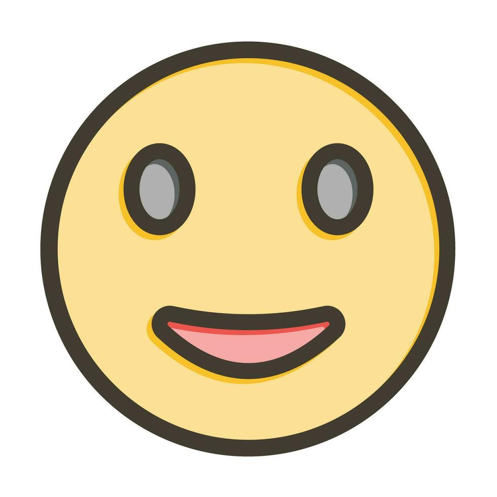 sonrisa vector grueso línea lleno colores icono para personal y comercial usar.