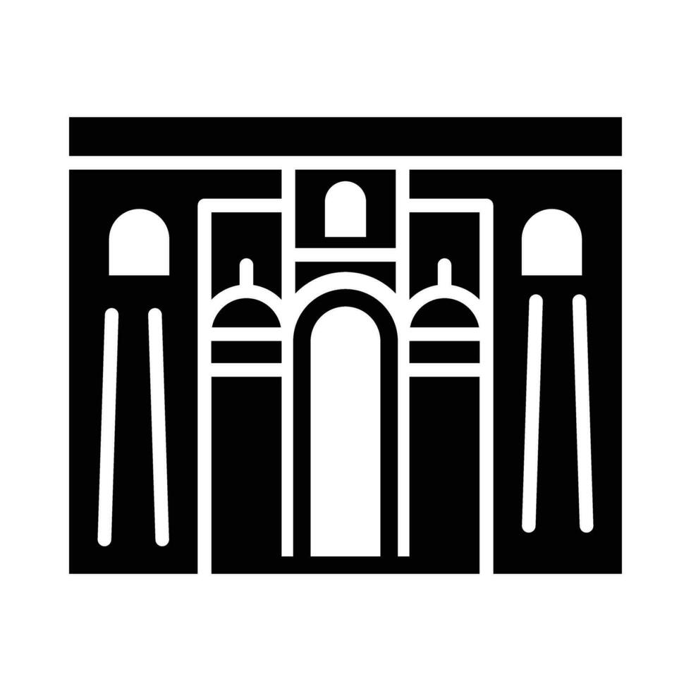 New Bridge Of Ronda Vector Glyph Icon For Personal And Commercial Use.