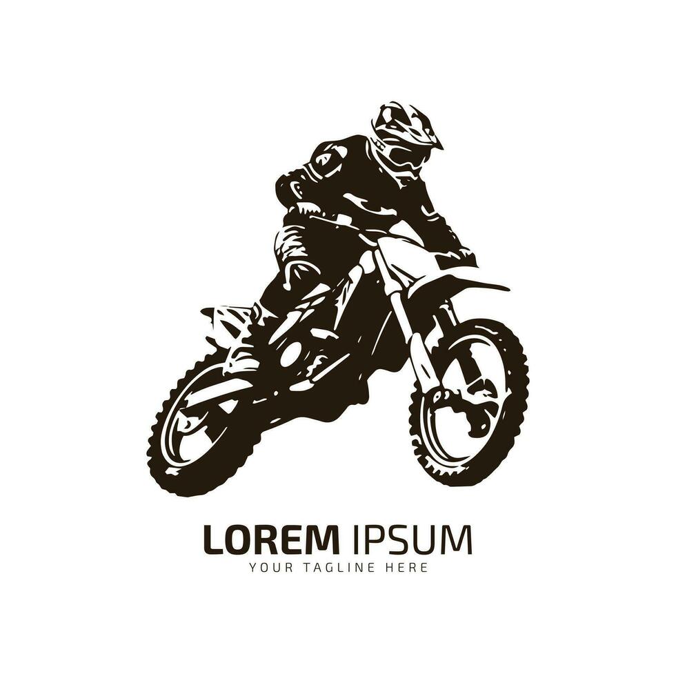 minimal and abstract logo of mud bike icon dirt bike vector silhouette isolated design