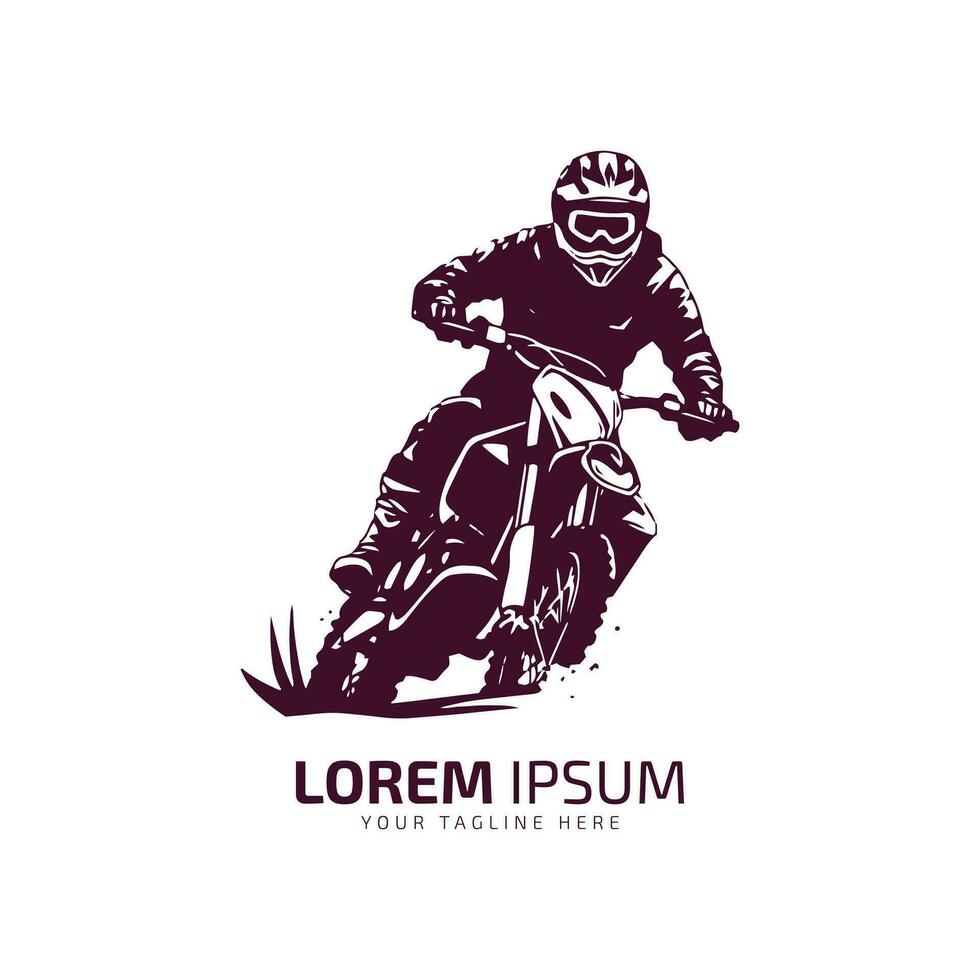 minimal and abstract logo of mud bike icon dirt bike vector silhouette