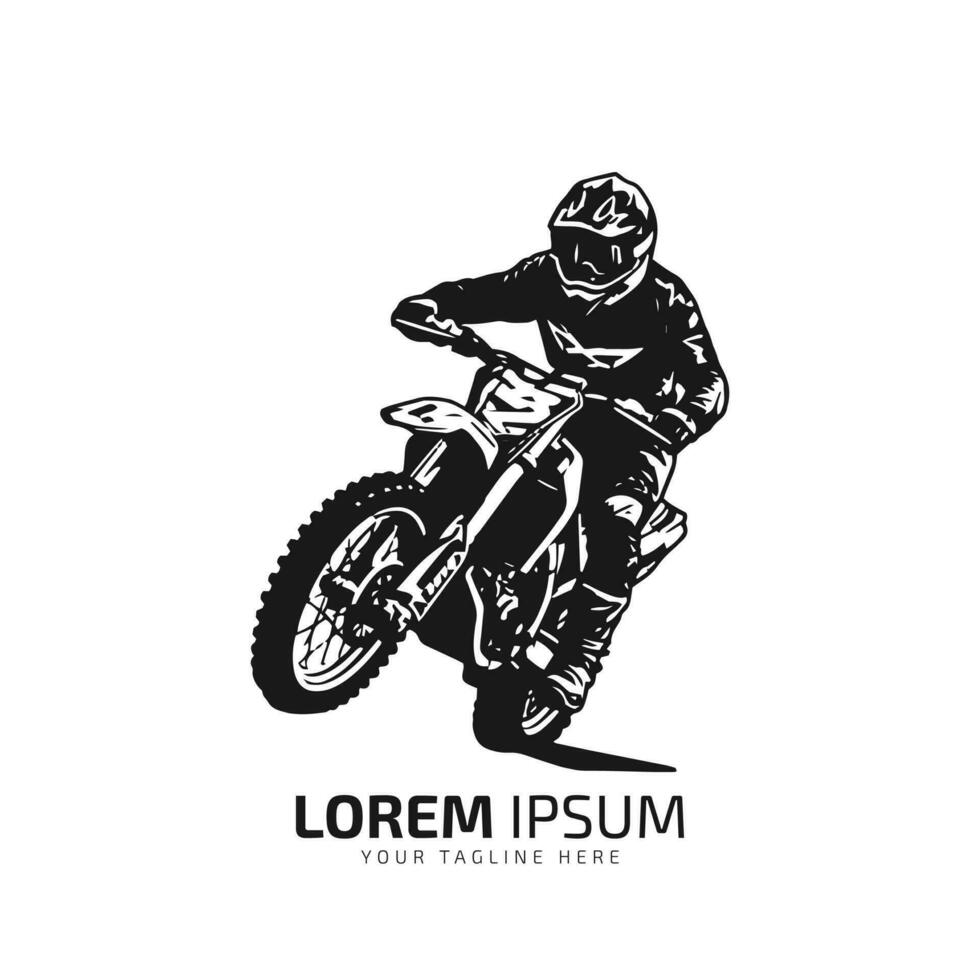 minimal and abstract logo of mud bike icon dirt bike vector silhouette isolated design on white background