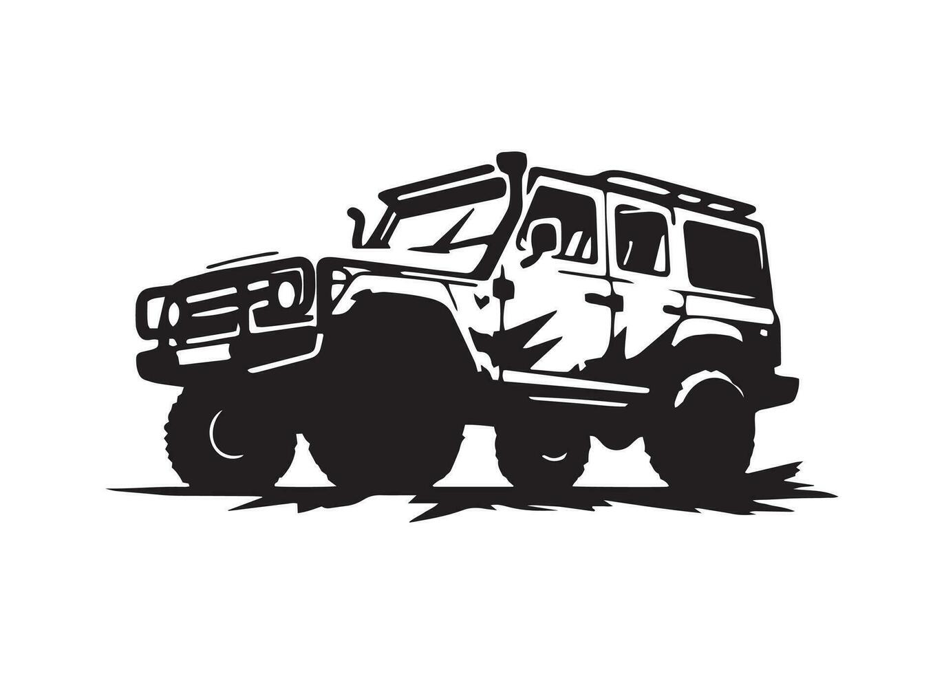 minimal and abstract logo of jeep icon car vector silhouette isolated design template