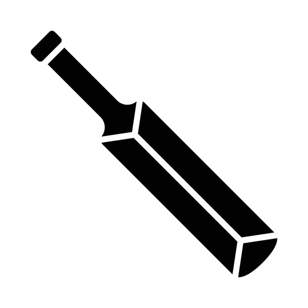 Cricket Bat Vector Glyph Icon For Personal And Commercial Use.