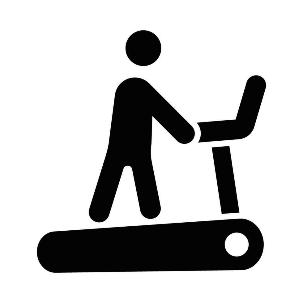 Treadmill Vector Glyph Icon For Personal And Commercial Use.