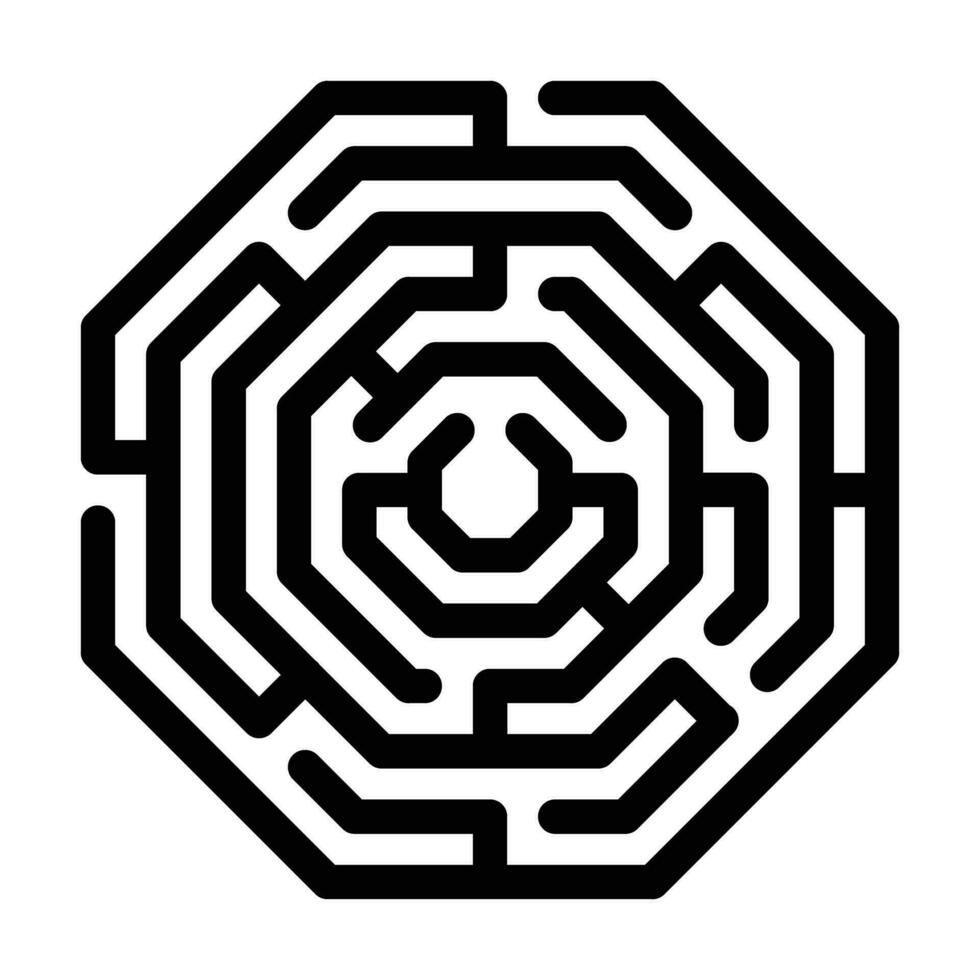 Maze Vector Glyph Icon For Personal And Commercial Use.