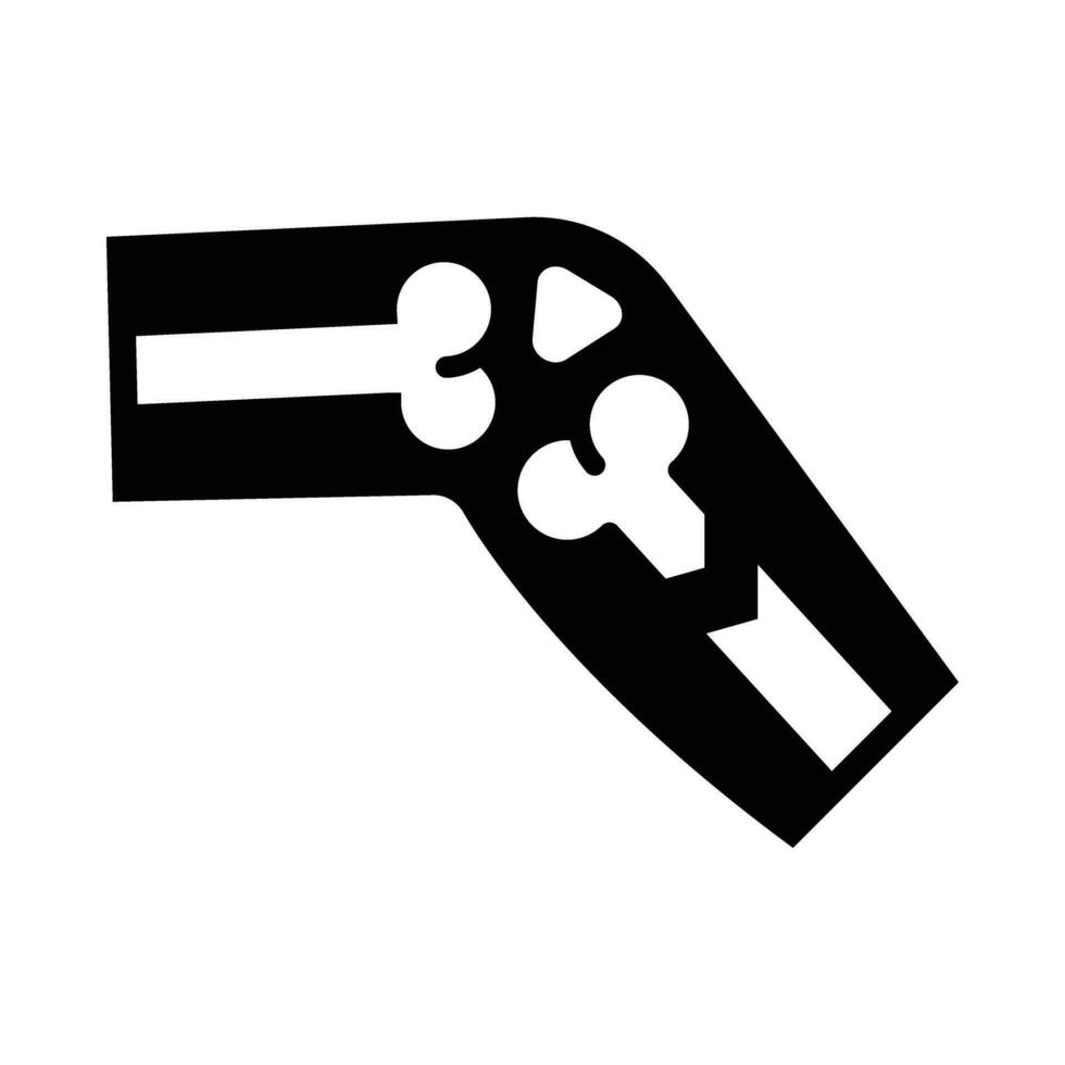 Broken Leg Vector Glyph Icon For Personal And Commercial Use.