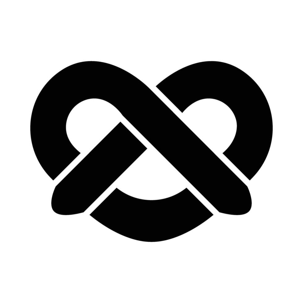 Pretzel Vector Glyph Icon For Personal And Commercial Use.