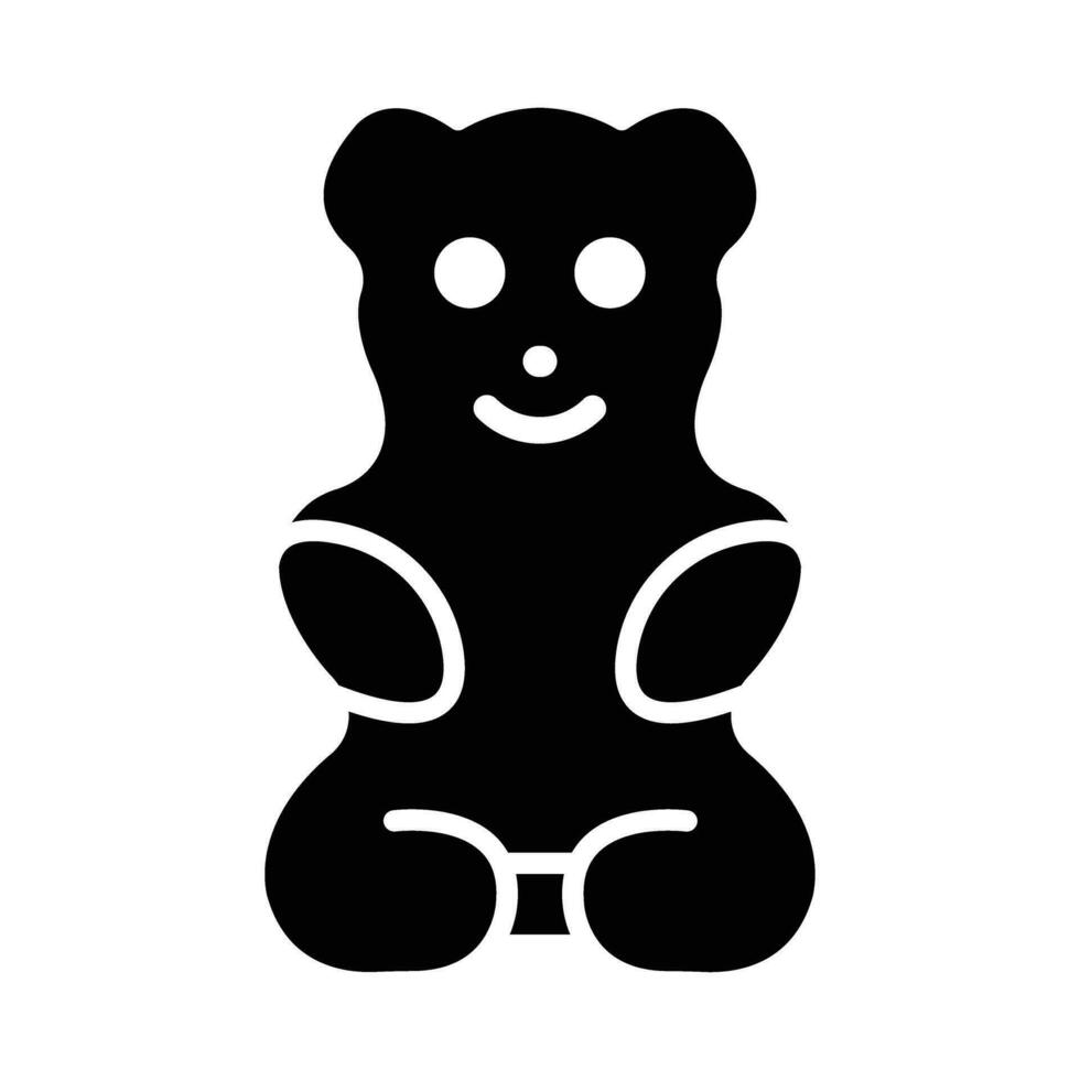 Gummy Bear Vector Glyph Icon For Personal And Commercial Use.