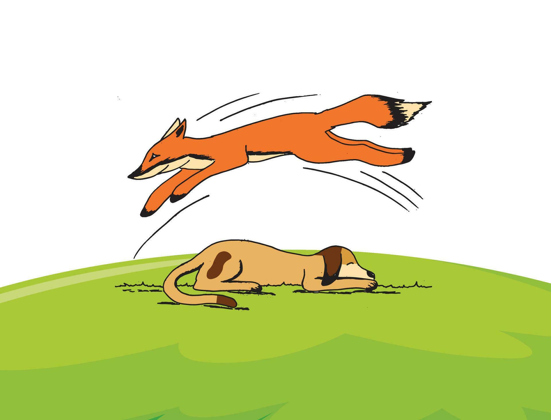 The quick brown fox jumps over the lazy dog 29779072 Vector Art at Vecteezy