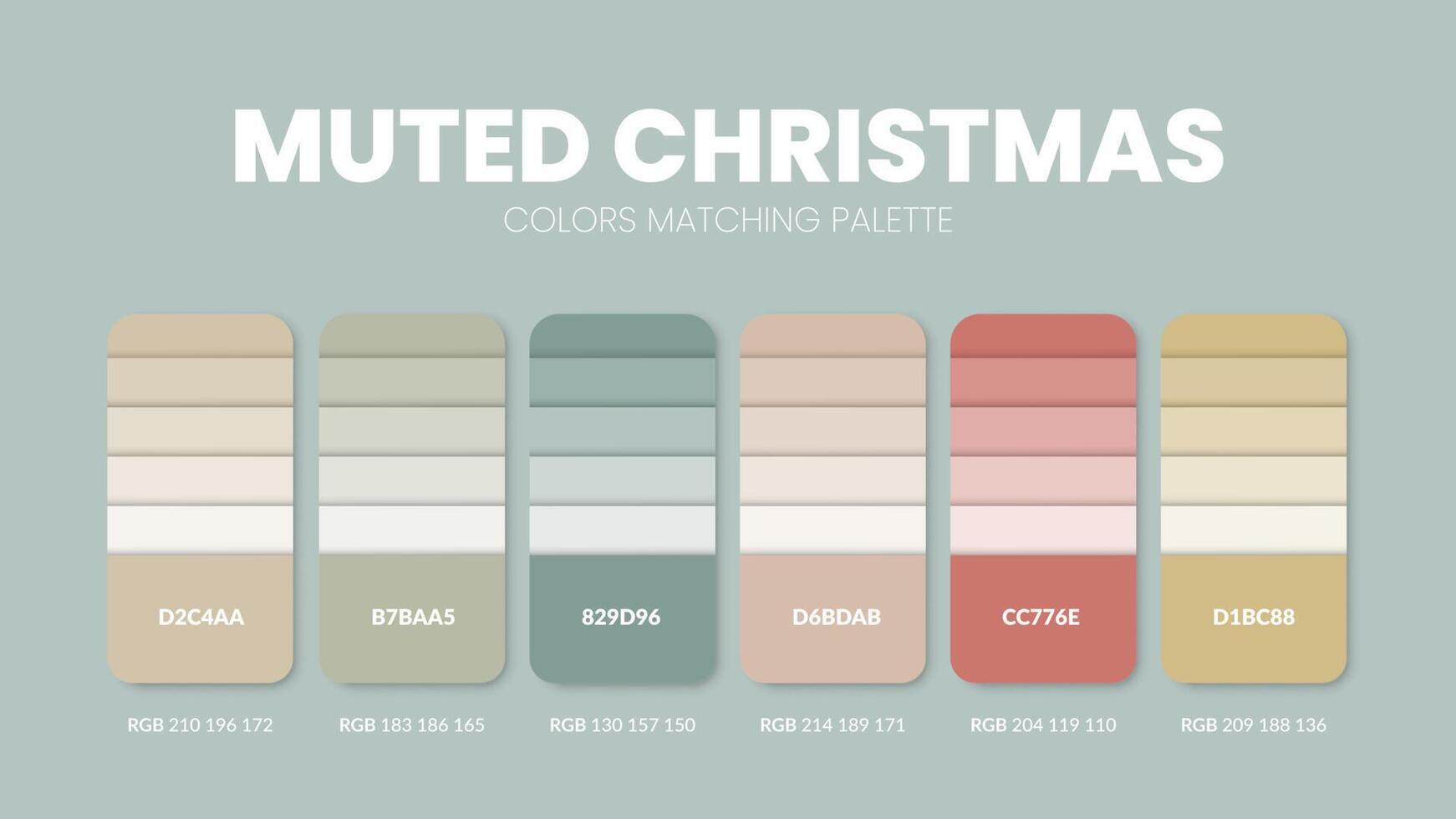 Color palette in Christmas colour themed collections. Color scheme or