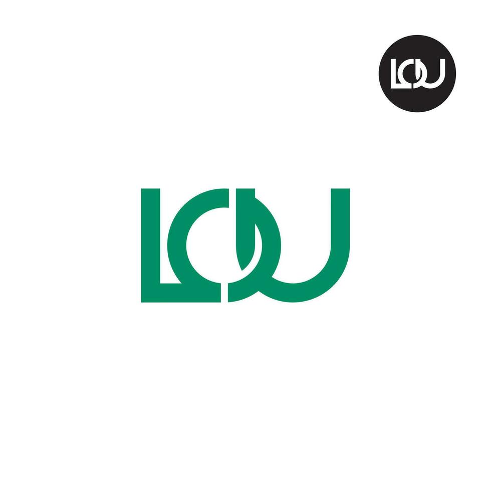 Letter LOU Monogram Logo Design vector