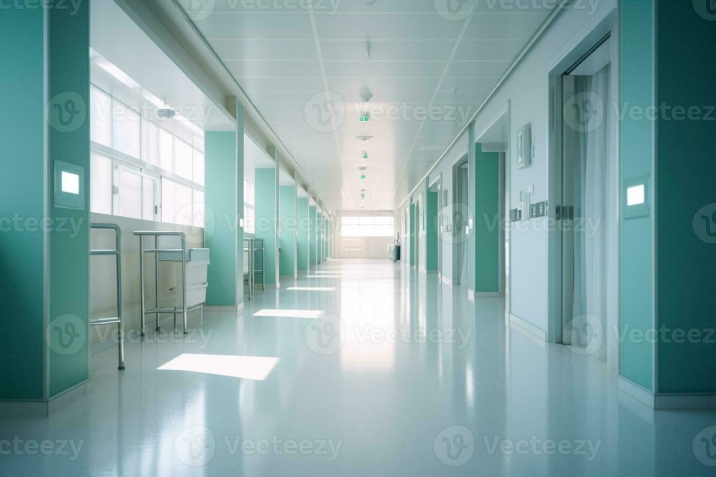 corridor in the department of the hospital Generative AI photo