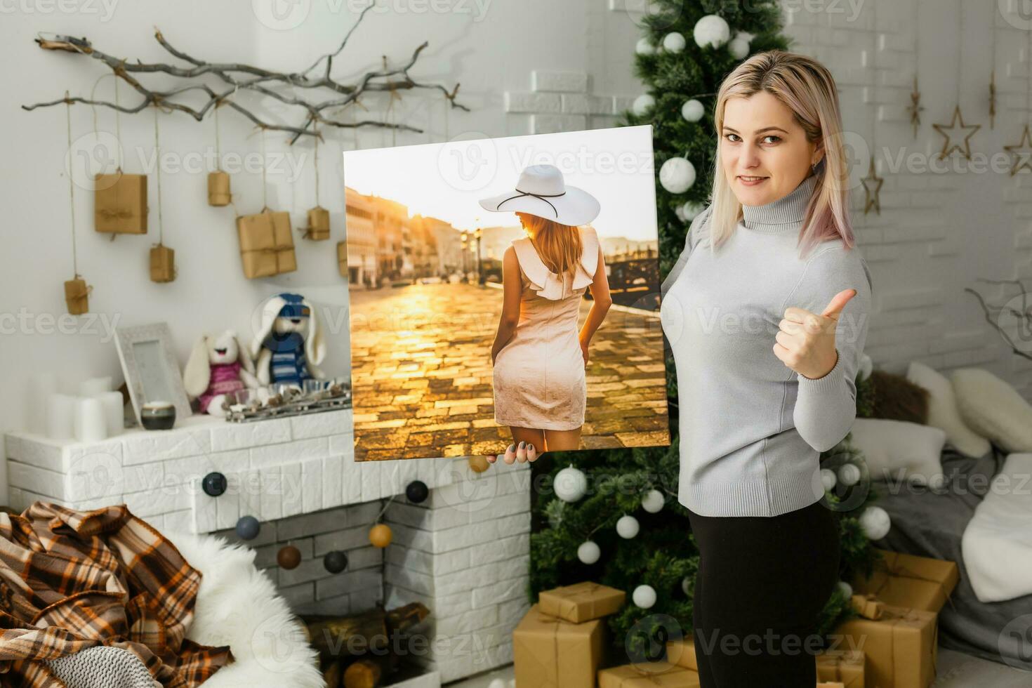 Christmas gift photo canvas