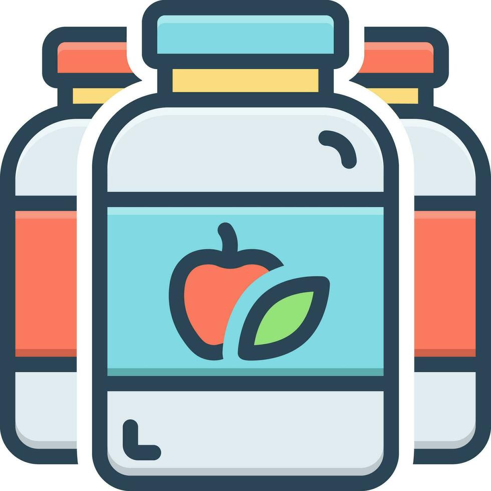 color icon for supplements vector