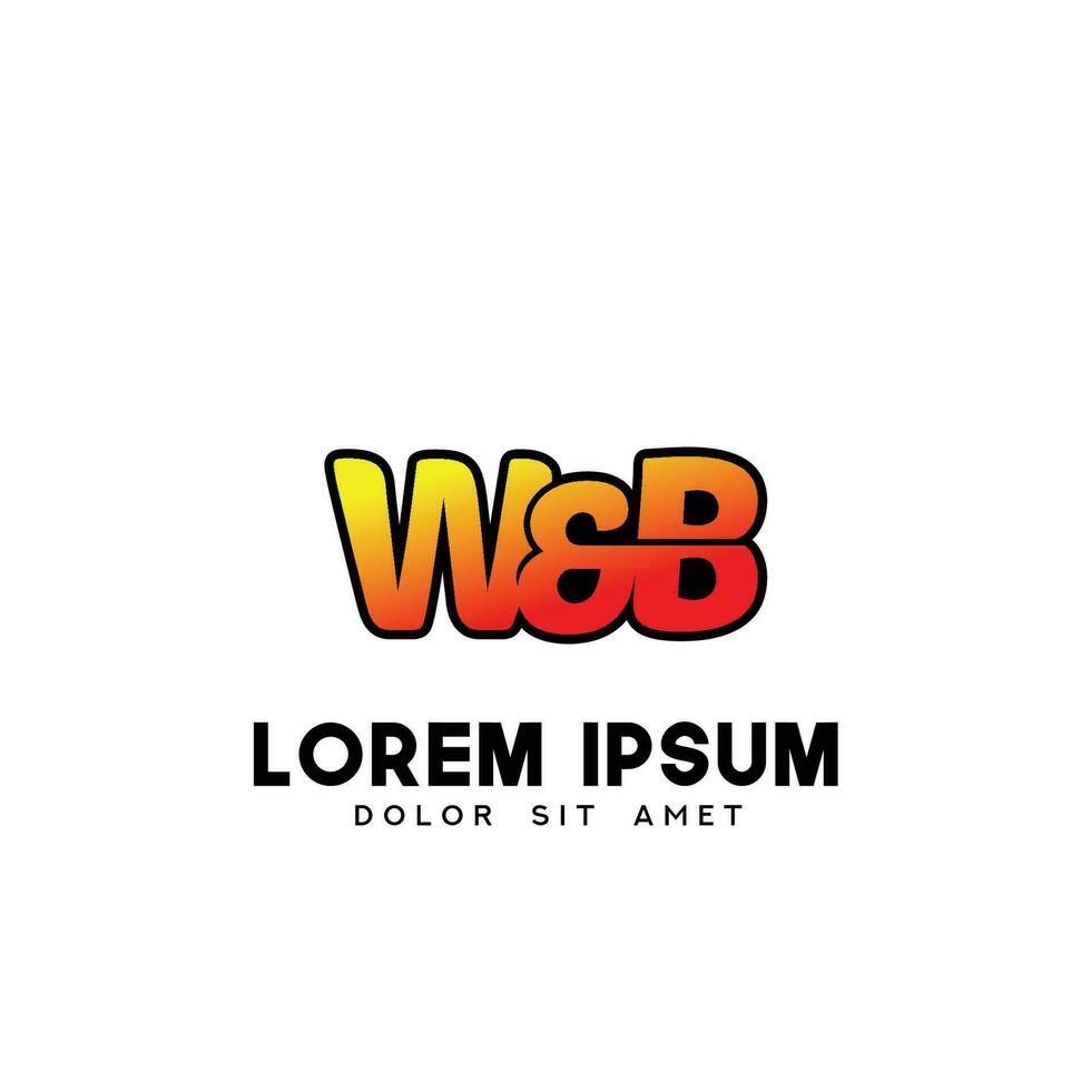 WB Initial Logo Design Vector