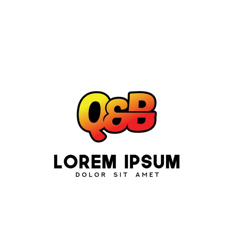 QB Initial Logo Design Vector
