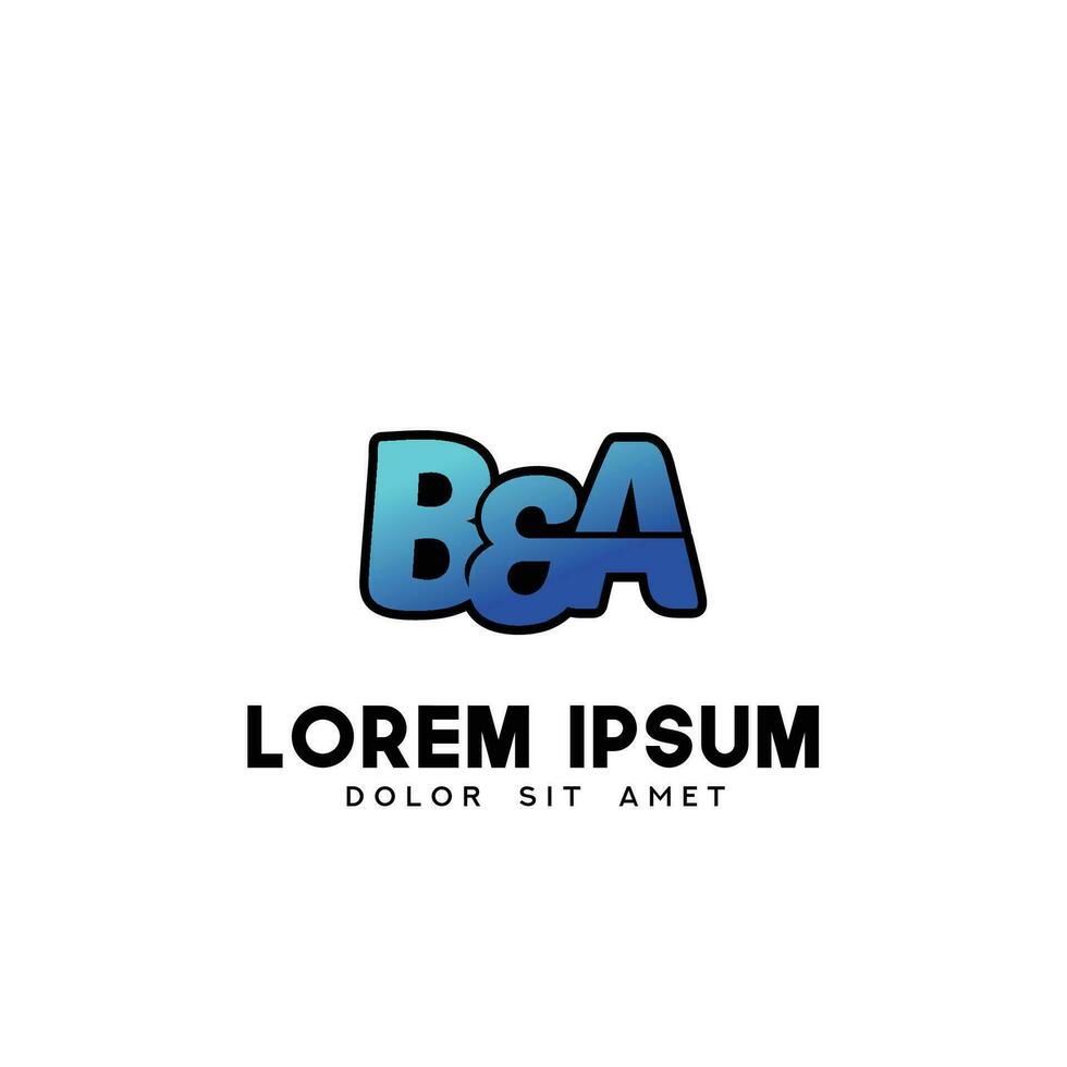 BA Initial Logo Design Vector