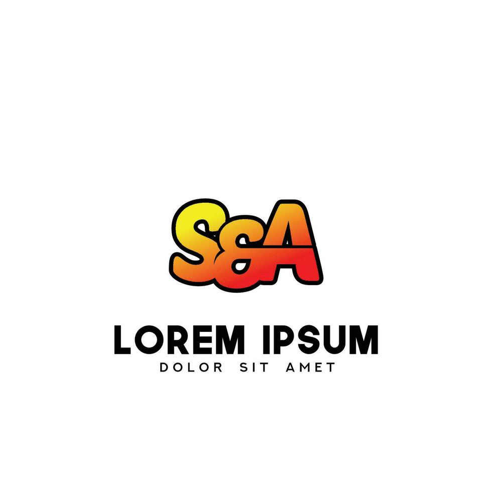 SA Initial Logo Design Vector