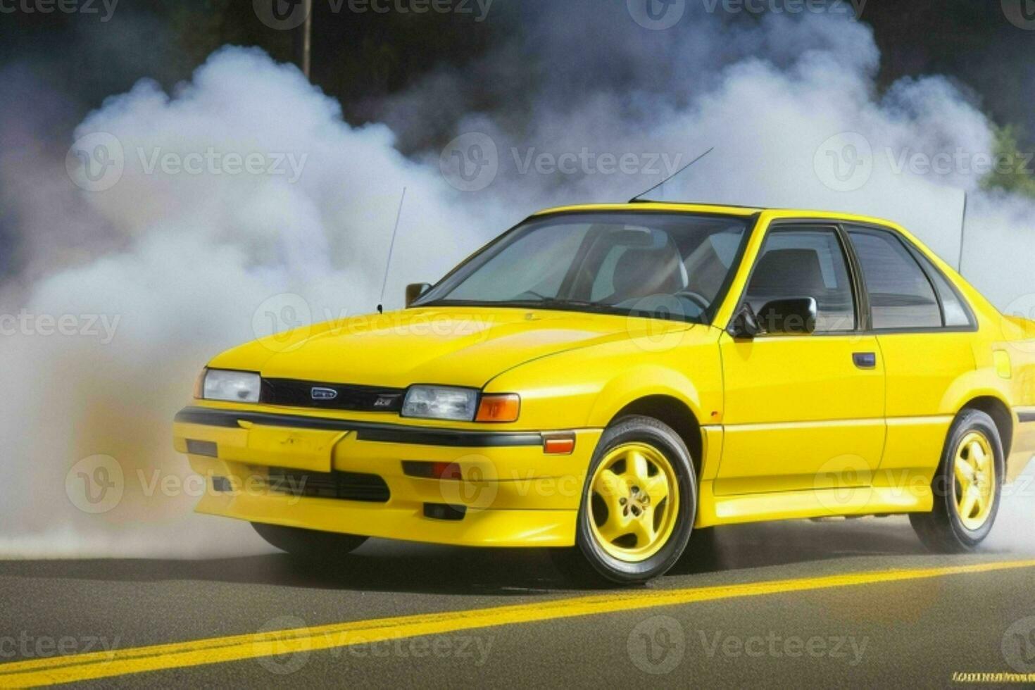 Sport car Subaru SVX 1990 JDM.  AI Generative Pro Photo