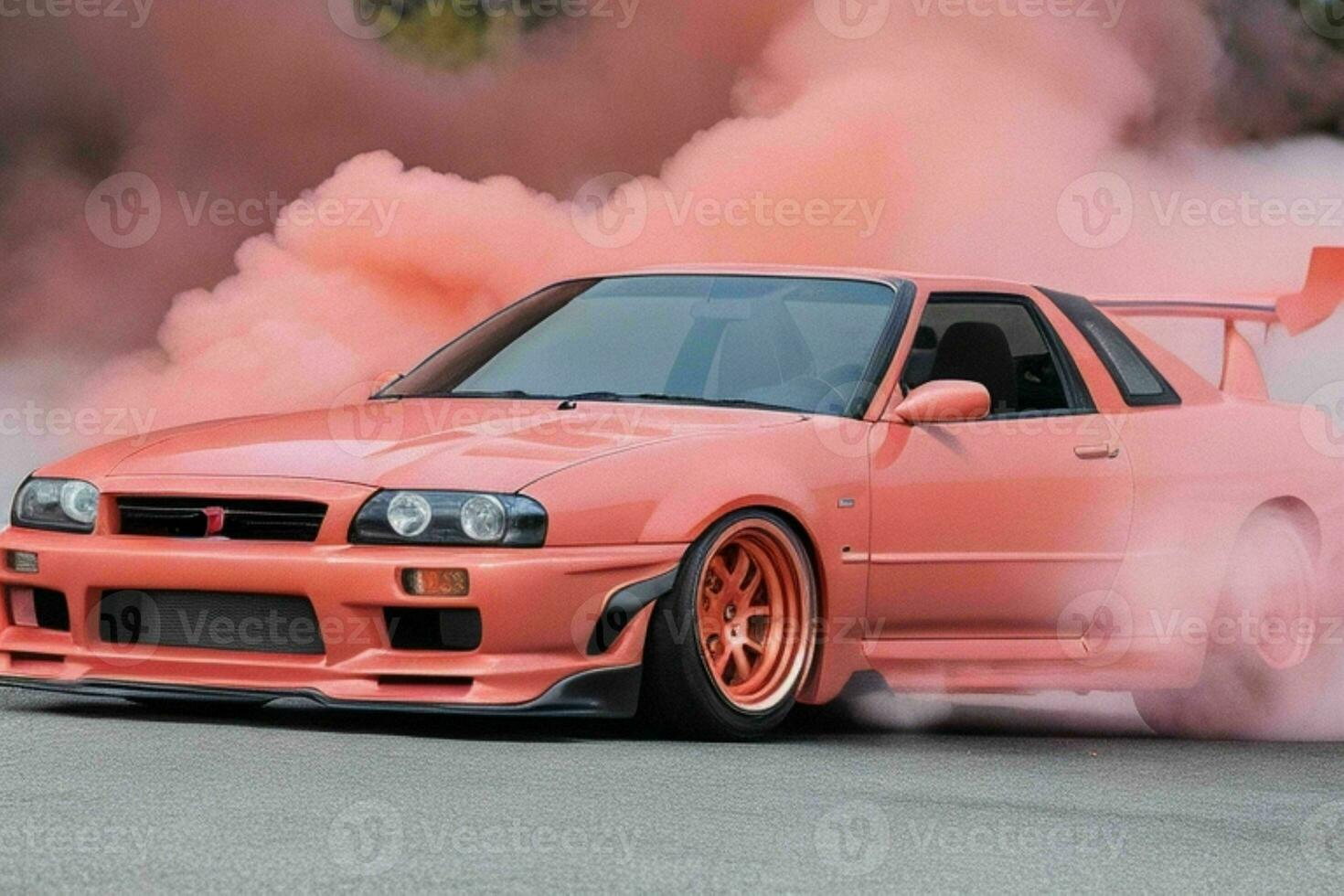 Sport car Nissan Skyline GTR R32 JDM.  AI Generative Pro Photo