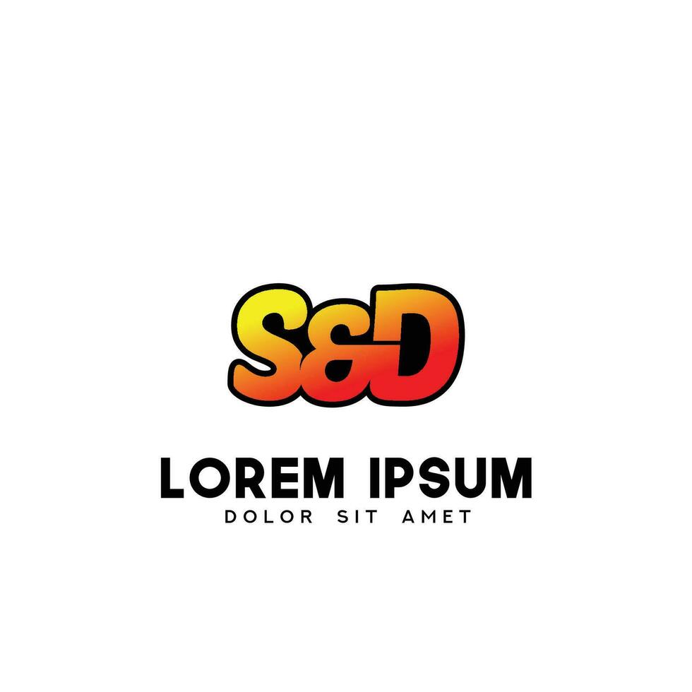 SD Initial Logo Design Vector