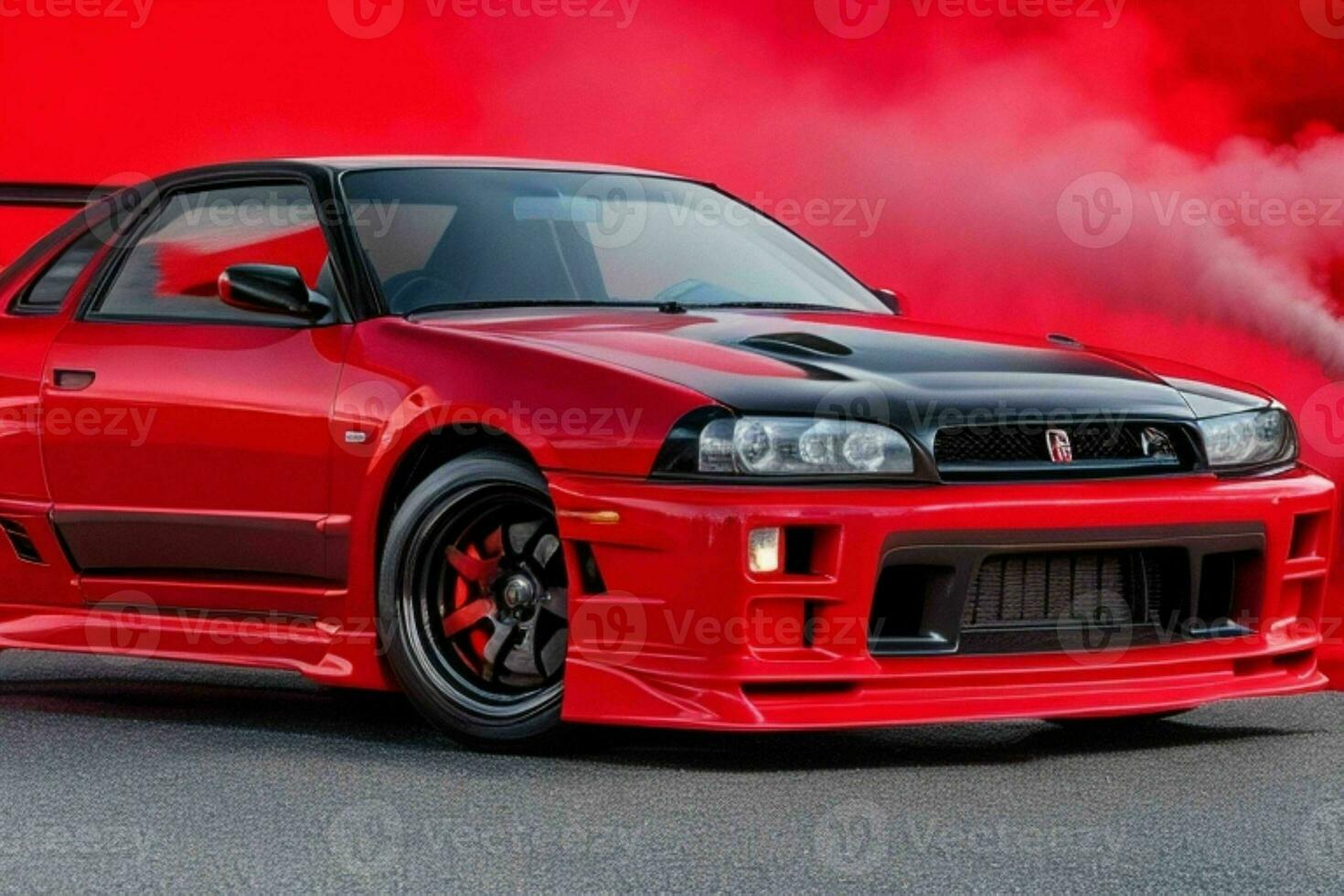 deporte coche nissan horizonte gtr r32 jdm. ai generativo Pro foto