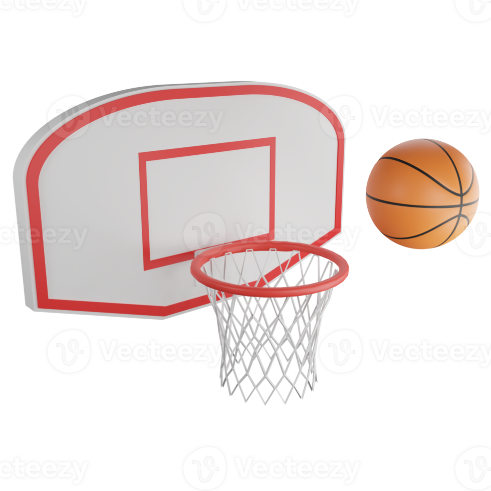 Basketball Post Clip Art eben Design Symbol isoliert auf transparent Hintergrund, 3d machen Sport und Übung Konzept png