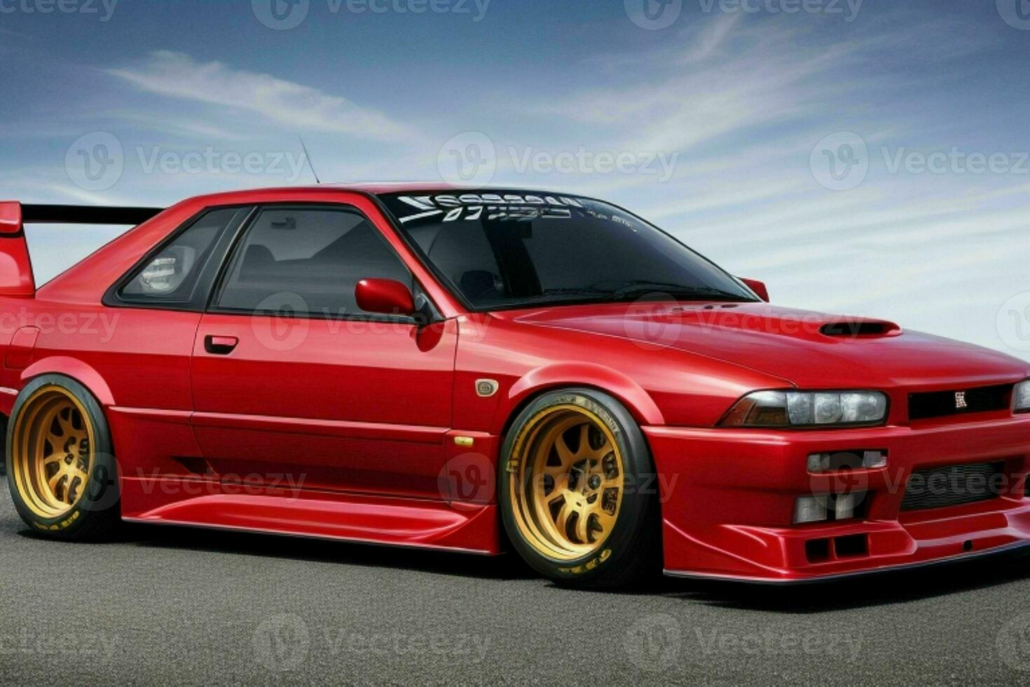 Sport car Nissan Skyline GTR 31 JDM.  AI Generative Pro Photo