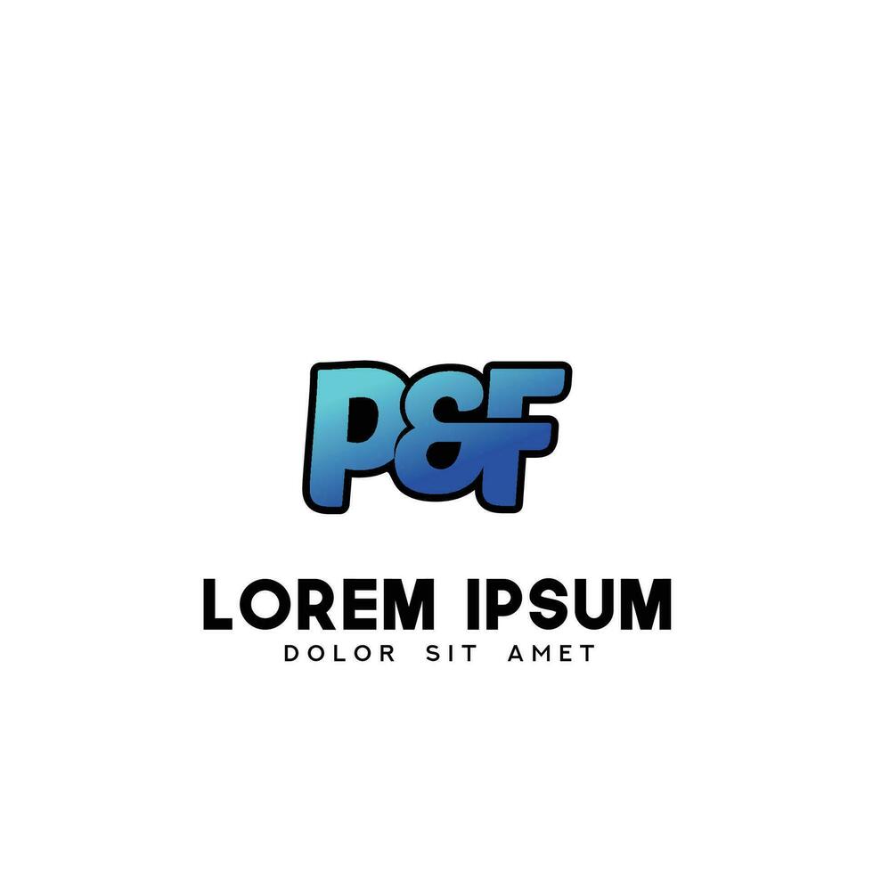 PF Initial Logo Design Vector