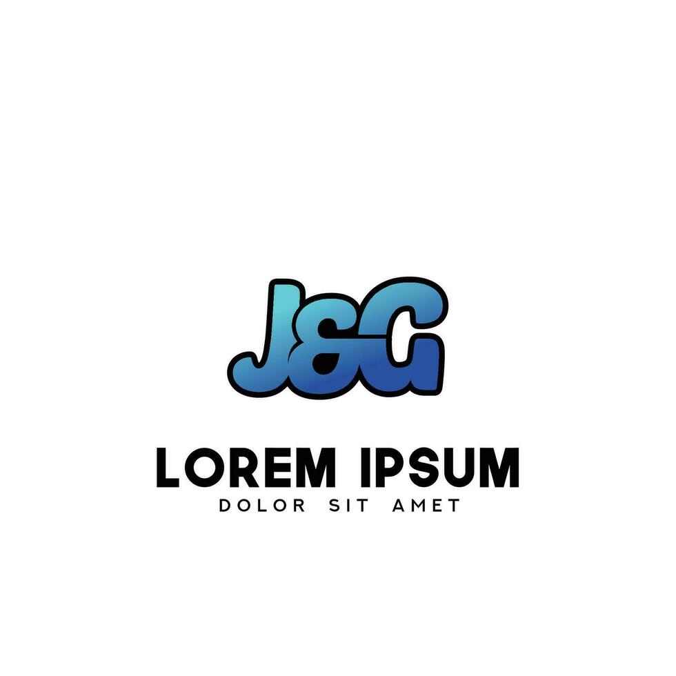 JG Initial Logo Design Vector