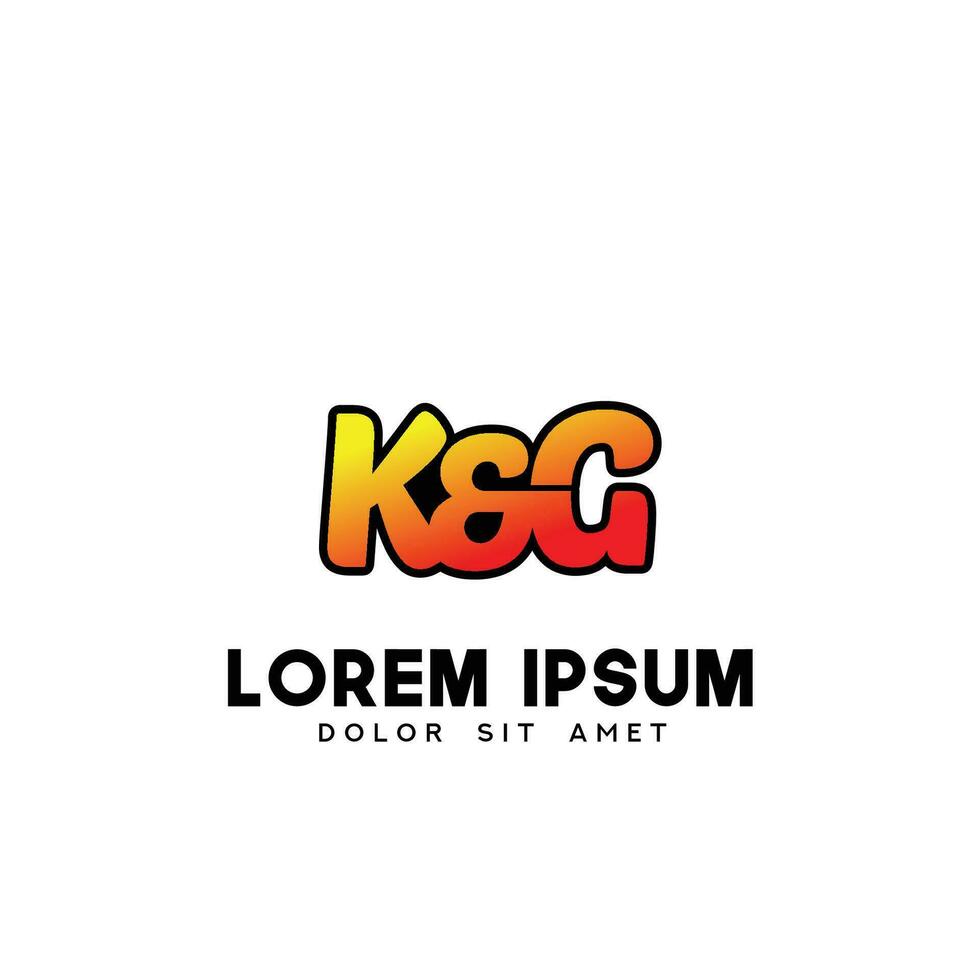 KG Initial Logo Design Vector