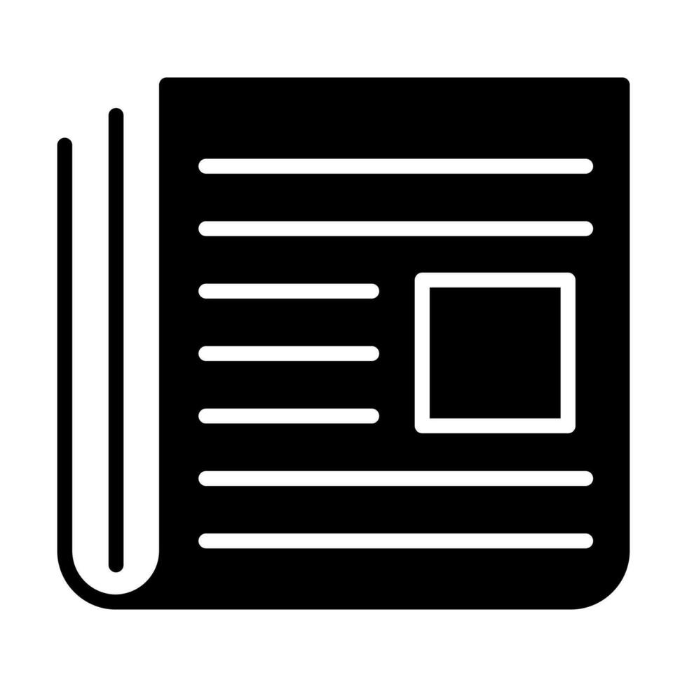 Newspaper vector icon for graphic design, logo, web site, social media, mobile app, ui illustration