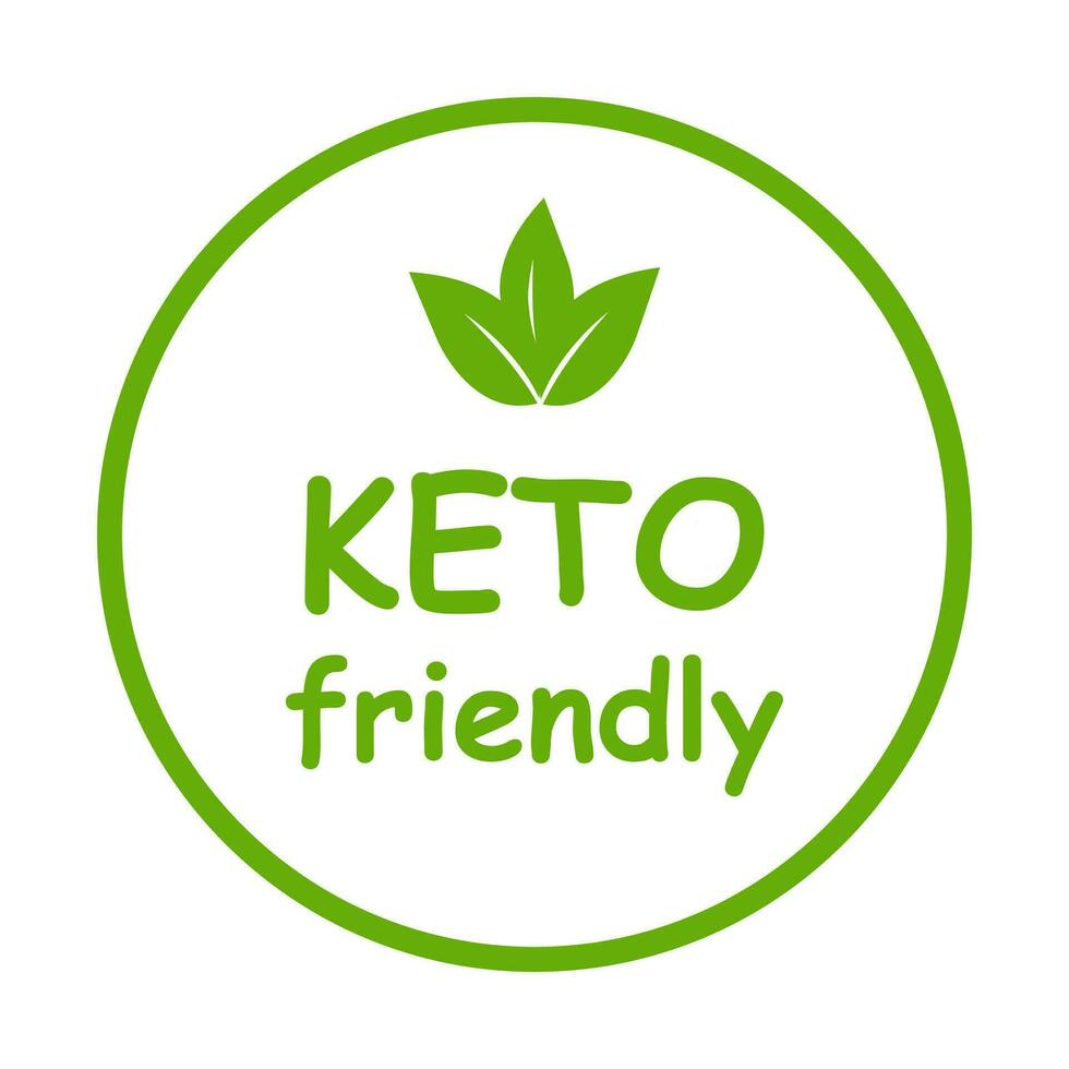 keto friendly diet healthy food label icon vector for graphic design, logo, website, social media, mobile app, UI illustration