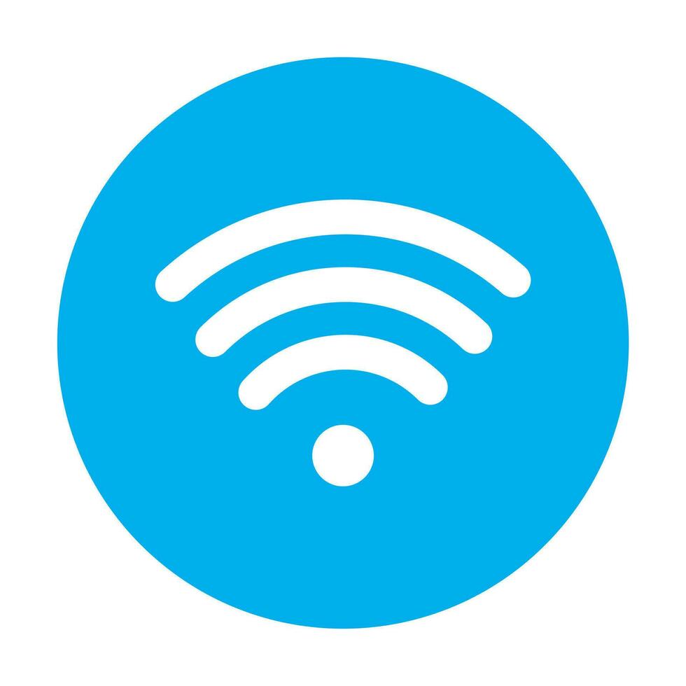 Wireless wifi or sign for remote internet access icon vector on white background, Flat style for graphic and web design