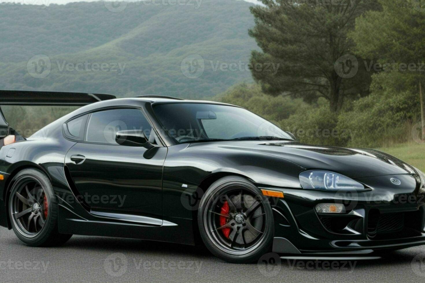 Sport car Toyota Supra JDM.  AI Generative Pro Photo