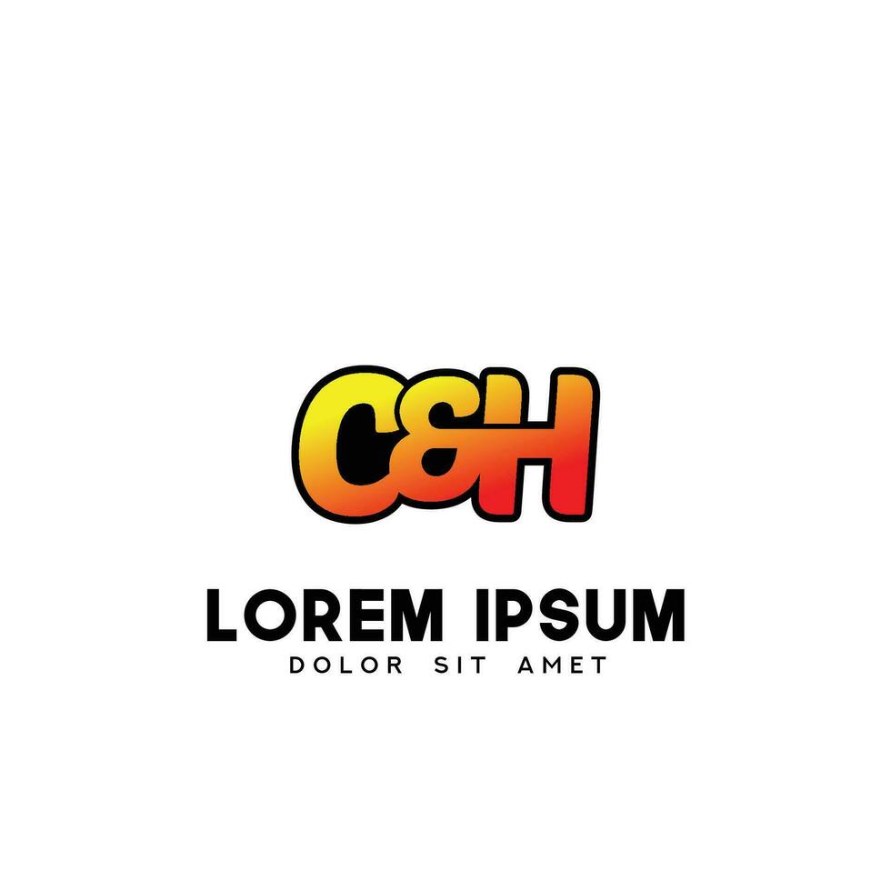 CH Initial Logo Design Vector