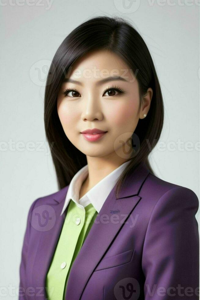 businesswoman with her arms folded. AI Generative Pro Photo