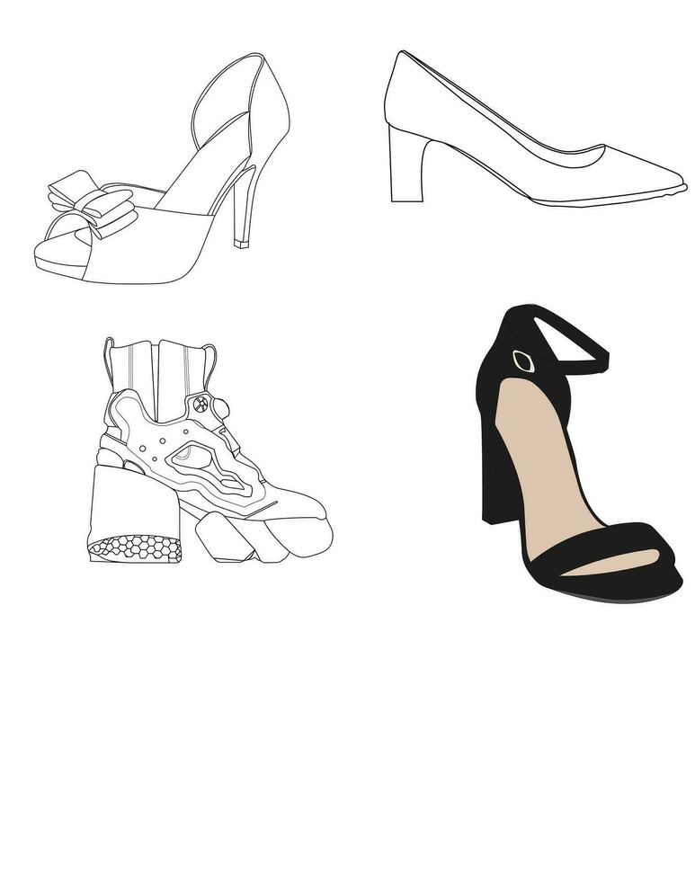 High heel vector